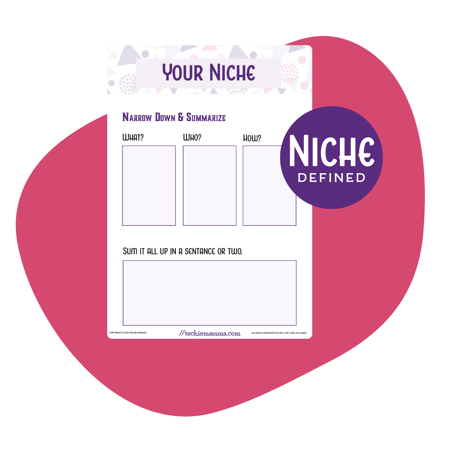 Niche Discovery Worksheet