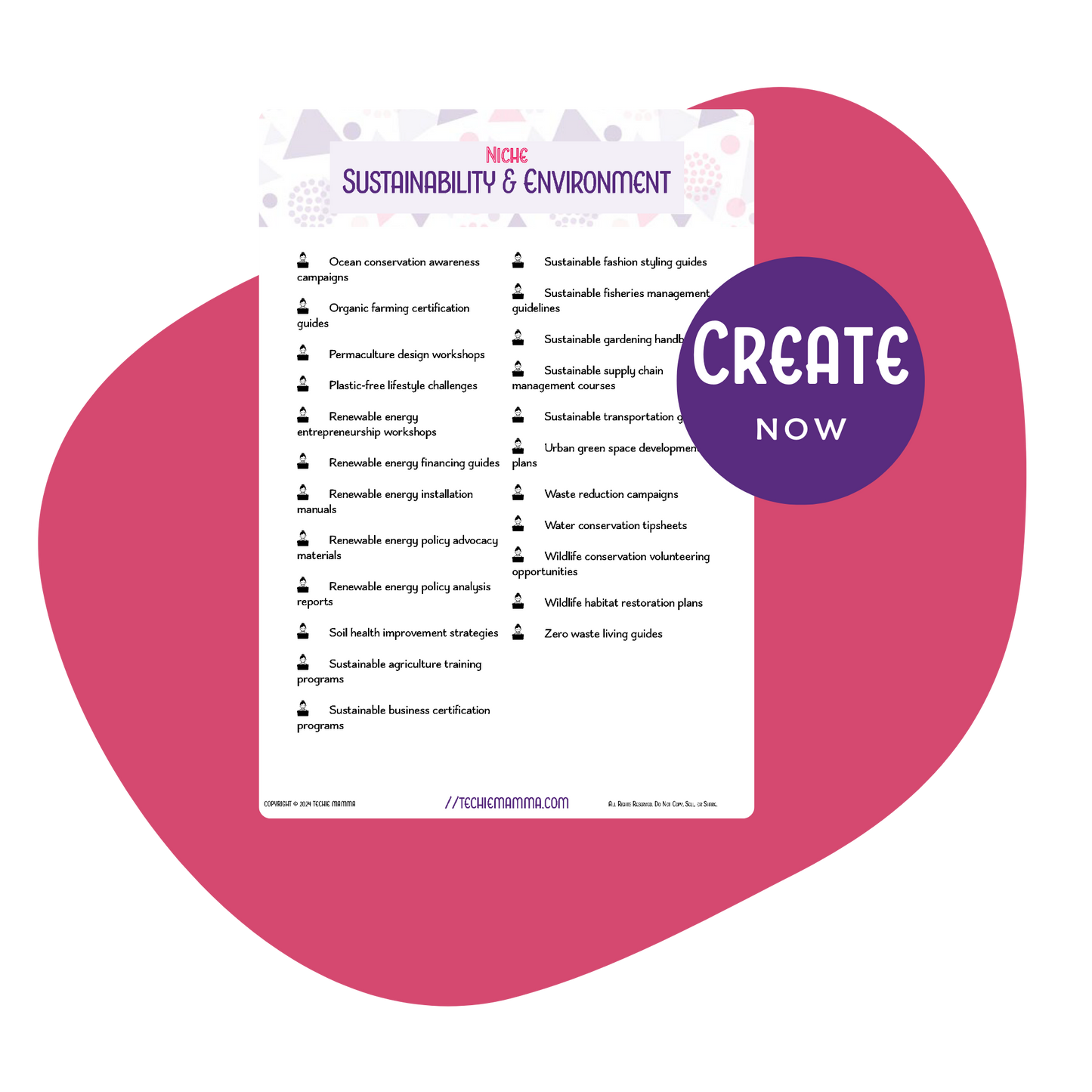 1000 Digital Product Ideas Checklist