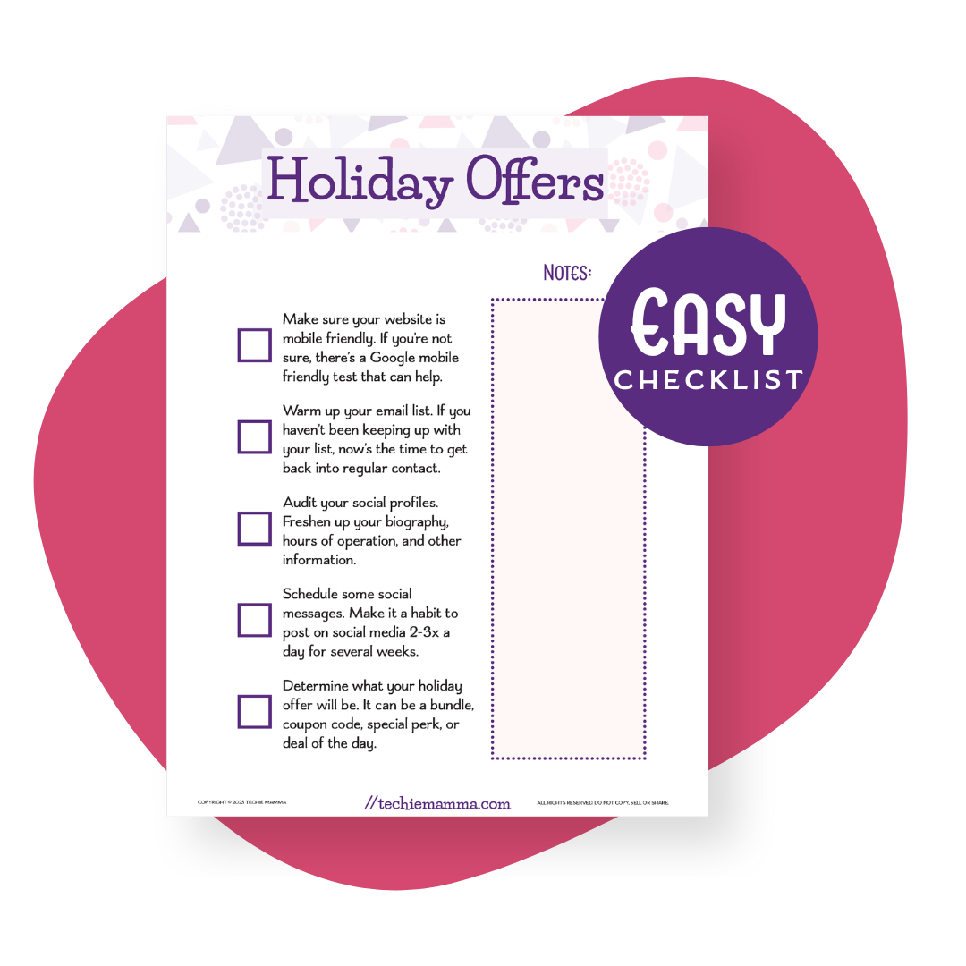 Holiday Profits Checklist