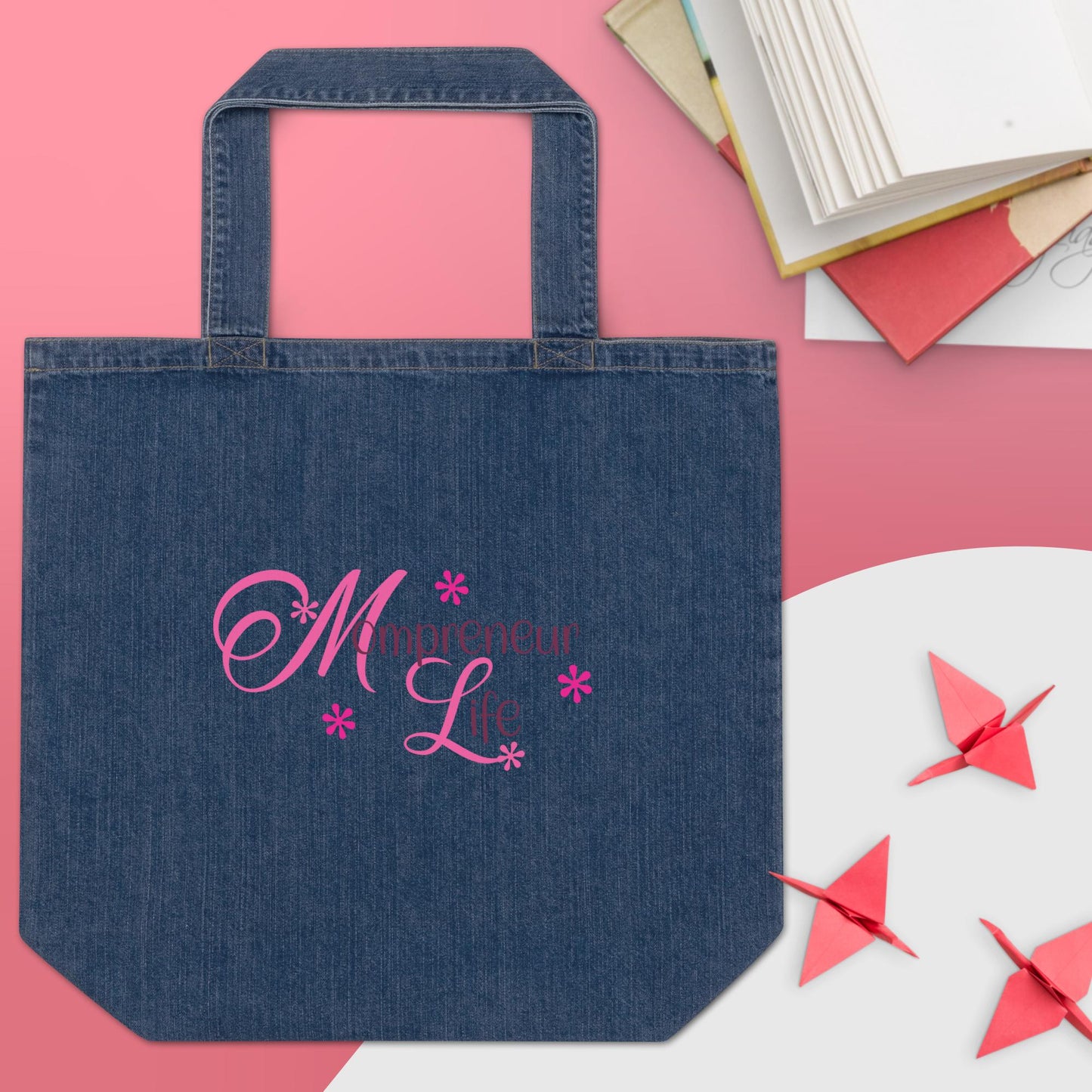 Mompreneur Life Denim Tote Bag