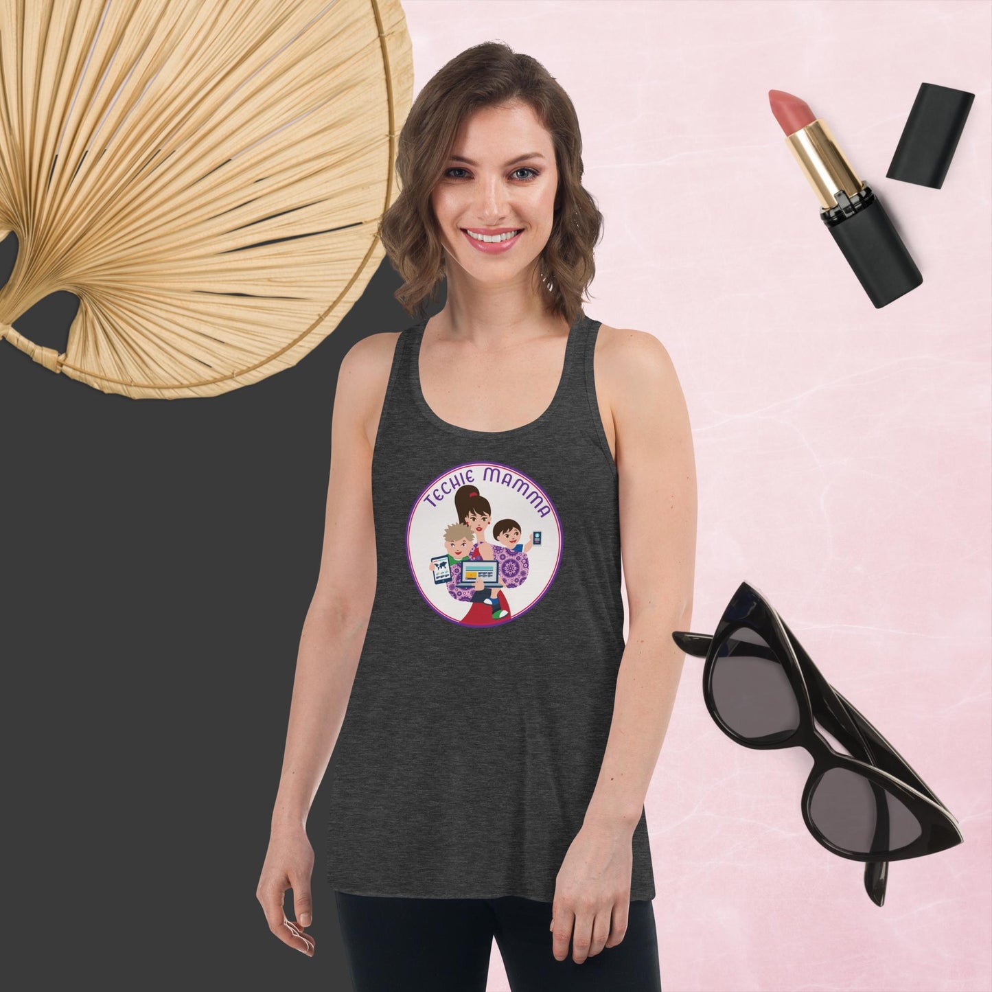 Techie Mamma Flowy Racerback Tank