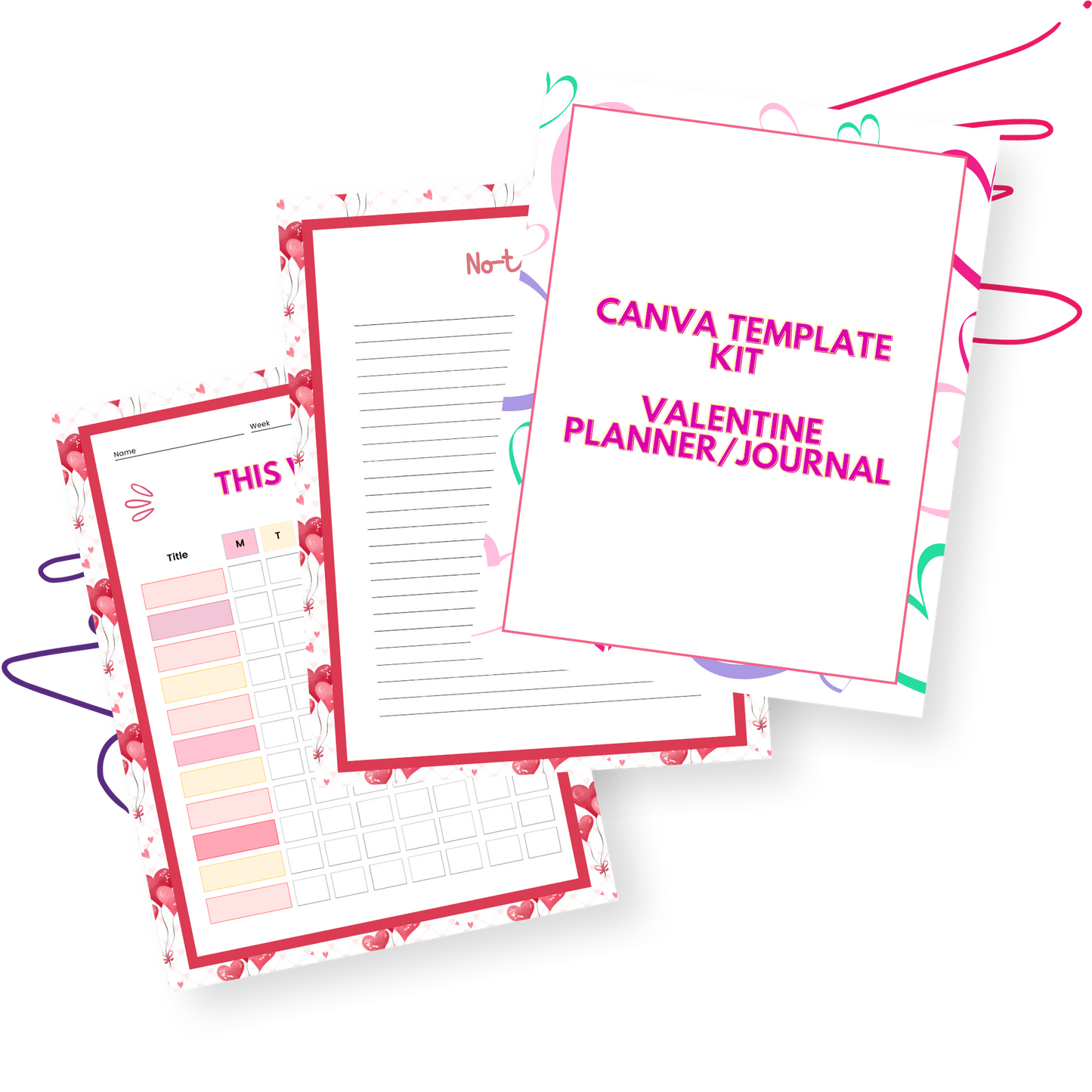 Valentine Printables Canva Template Kit