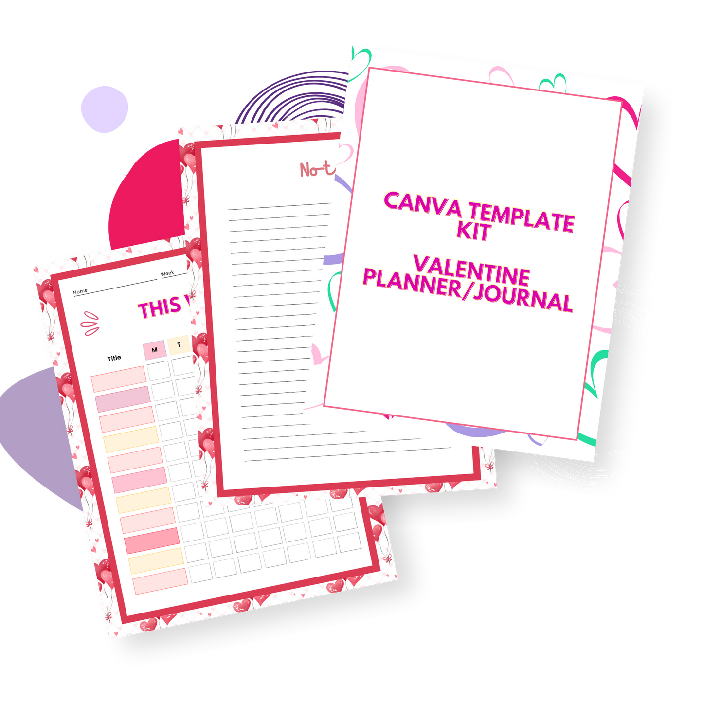 Valentine Printables Canva Template Kit