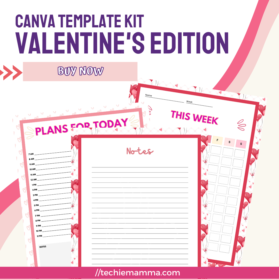 Valentine Printables Canva Template Kit