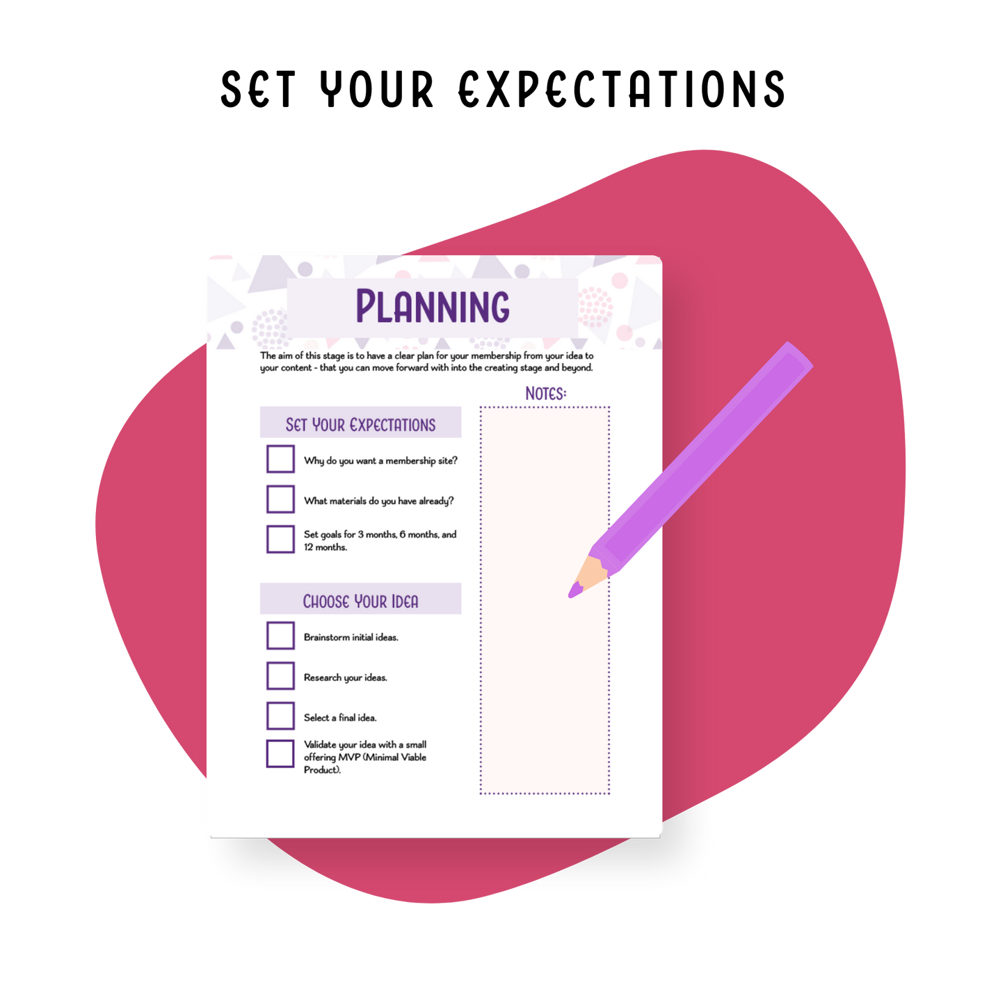 Membership Plan Checklist