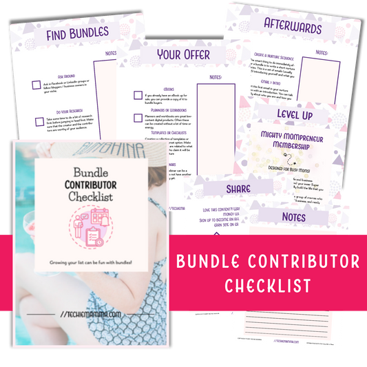 Bundle Contributor Checklist