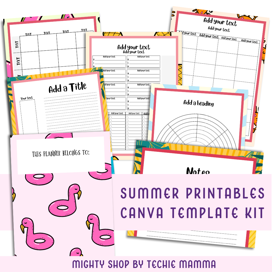 Summer Printables Canva Template Kit