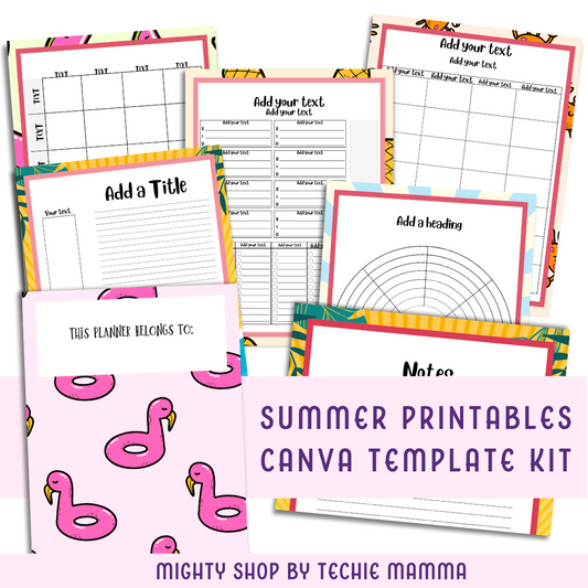 Summer Printables Canva Template Kit