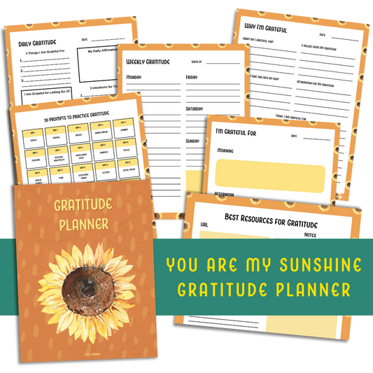 You Are My Sunshine Gratitude Planner