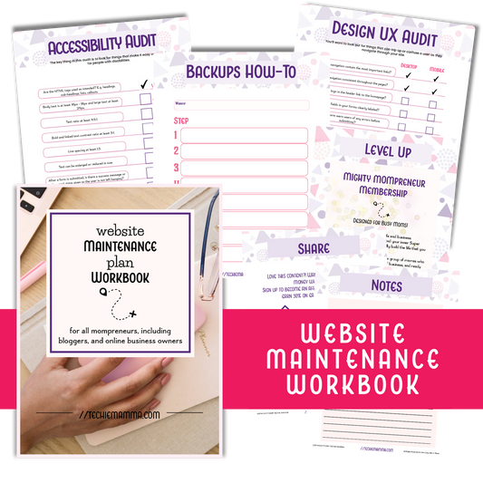 Website Maintenance Workbook