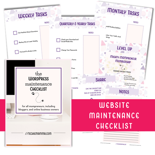 Maintenance Tasks Checklist